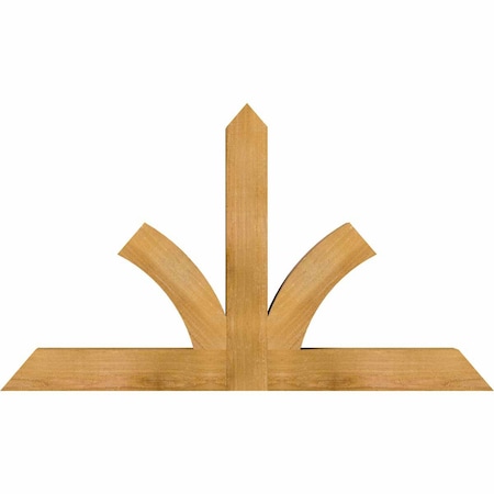 Ekena Millwork Richland Rough Sawn Timber Gable Bracket, Western Red Cedar, 48"W x 28"H x 4"D x 4"F, 14/12 Pitch GBW048X28X0404RIC00RWR